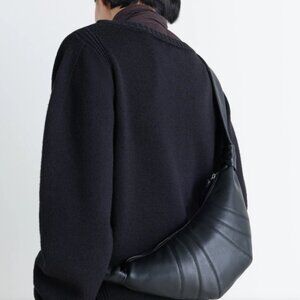 Lemaire  Small Croissant Bag in Asphalt